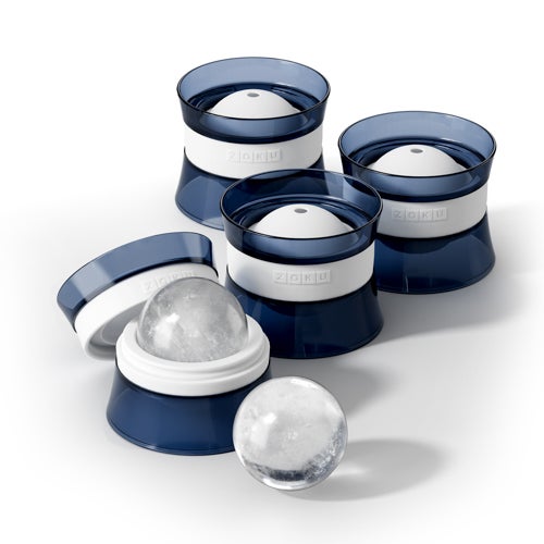 4pc Ice Ball Mold Set Black