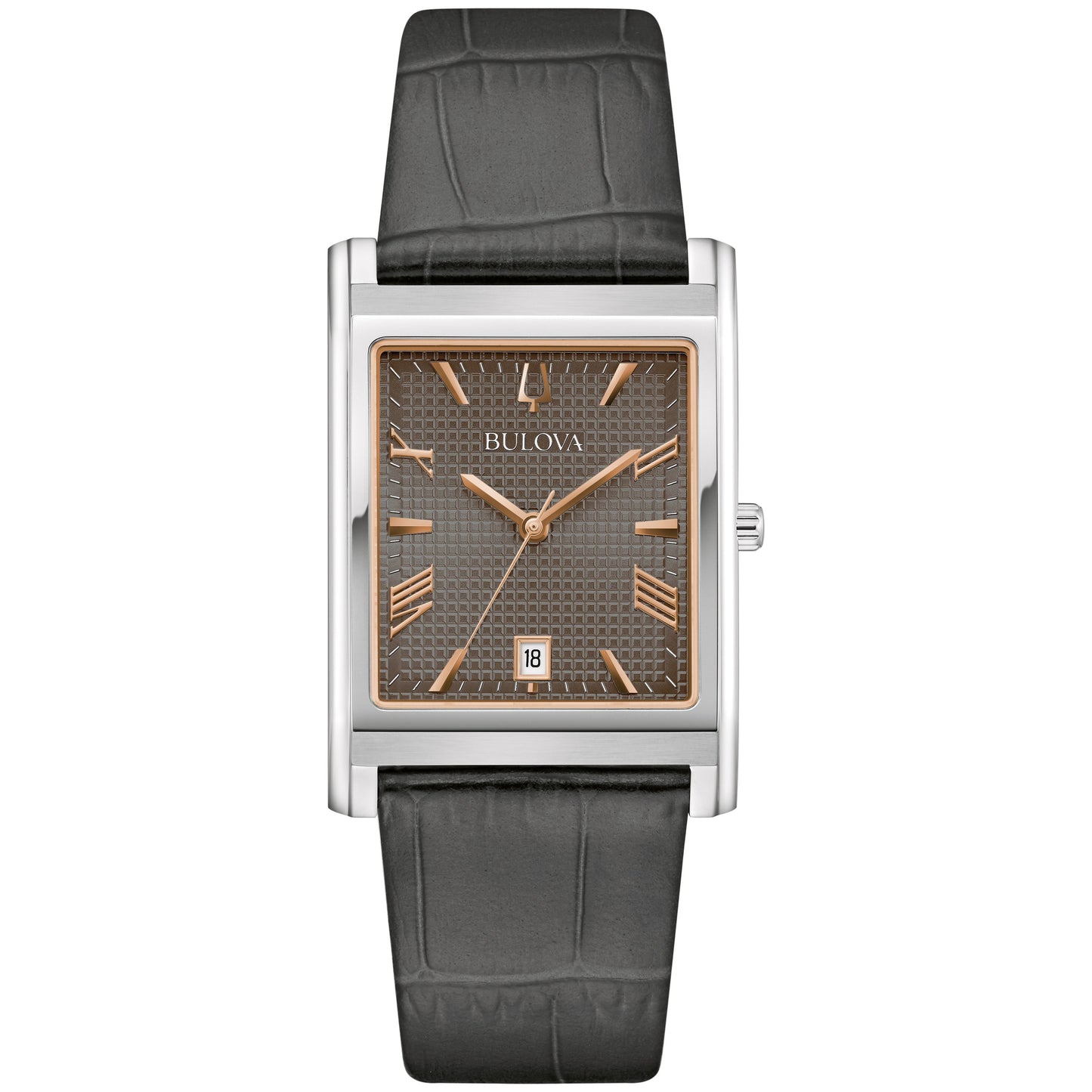 MEN'S SUTTON CLASSIC LEATHER STRAP RECTANGLE WATCH, DIAL