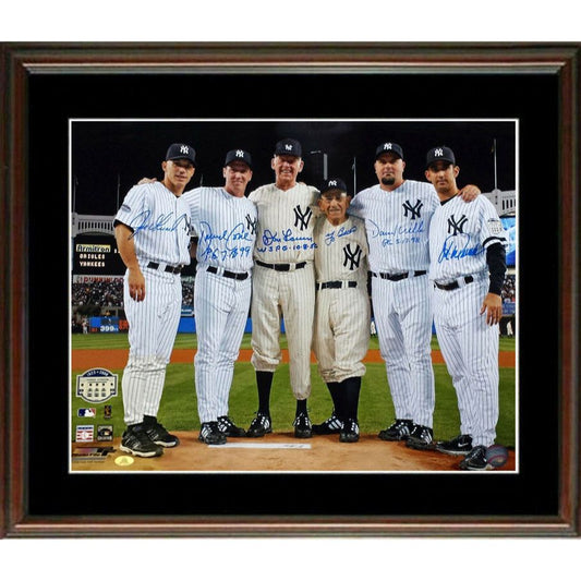 The New York Yankees Perfect 6 (3 Perfect Game Pitchers and their Catchers) Cone, Wells, Larsen, Berra, Girardi and Posada