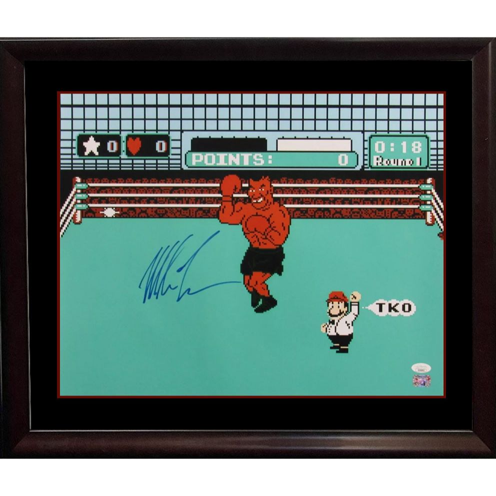 Mike Tyson Autographed Nintendo’s Punch-Out!! Framed Display