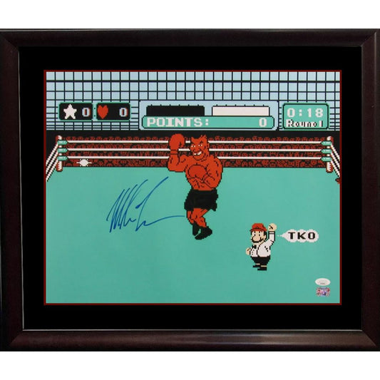 Mike Tyson Autographed Nintendo’s Punch-Out!! Framed Display
