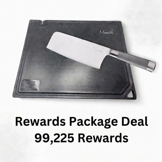 Messerstahl Gourmet Asian Cleaver + Messerboard